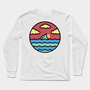 shark sunset Long Sleeve T-Shirt